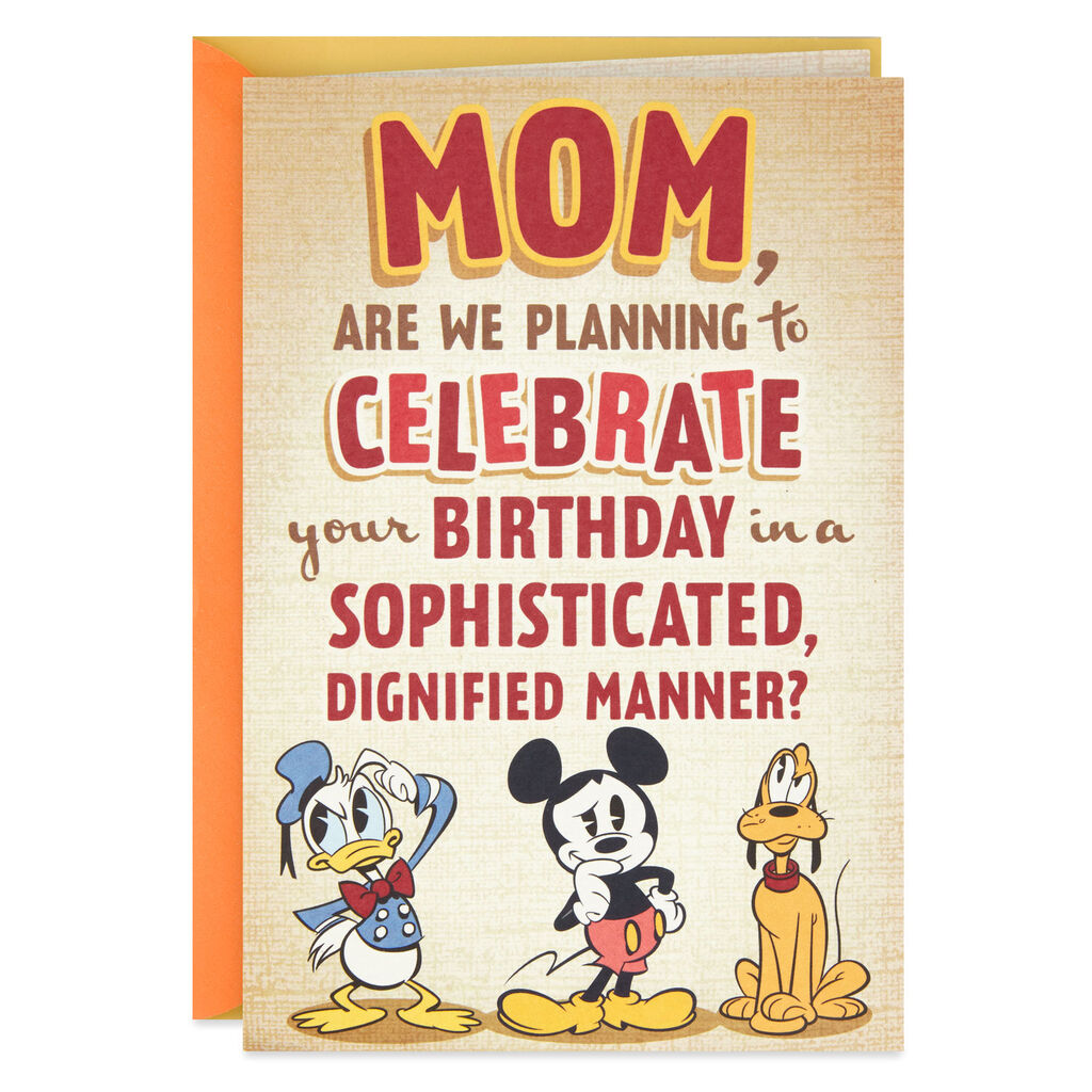 Disney Mickey Mouse And Friends Funny Pop Up Birthday Card For Mom