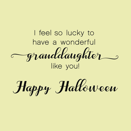 So Lucky Halloween Card for Granddaughter, 