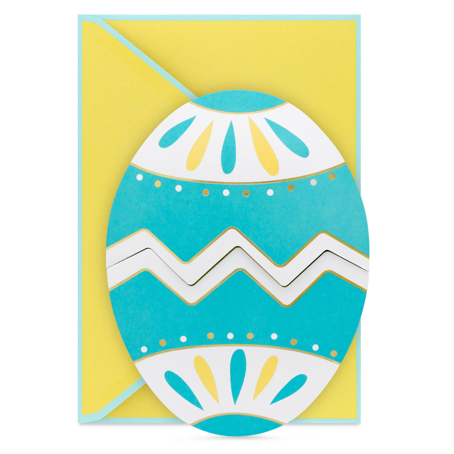 Chick Popping Out of Egg Paper Craft Easter Card With Mini Card Reveal