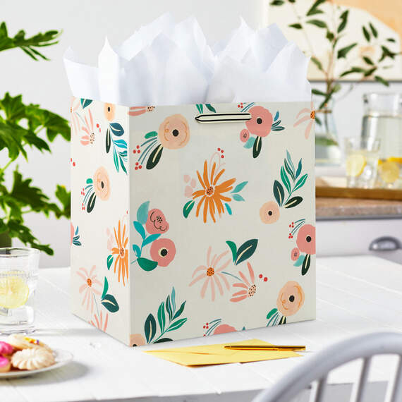 15" Dainty Floral Extra-Deep Gift Bag, , large image number 2