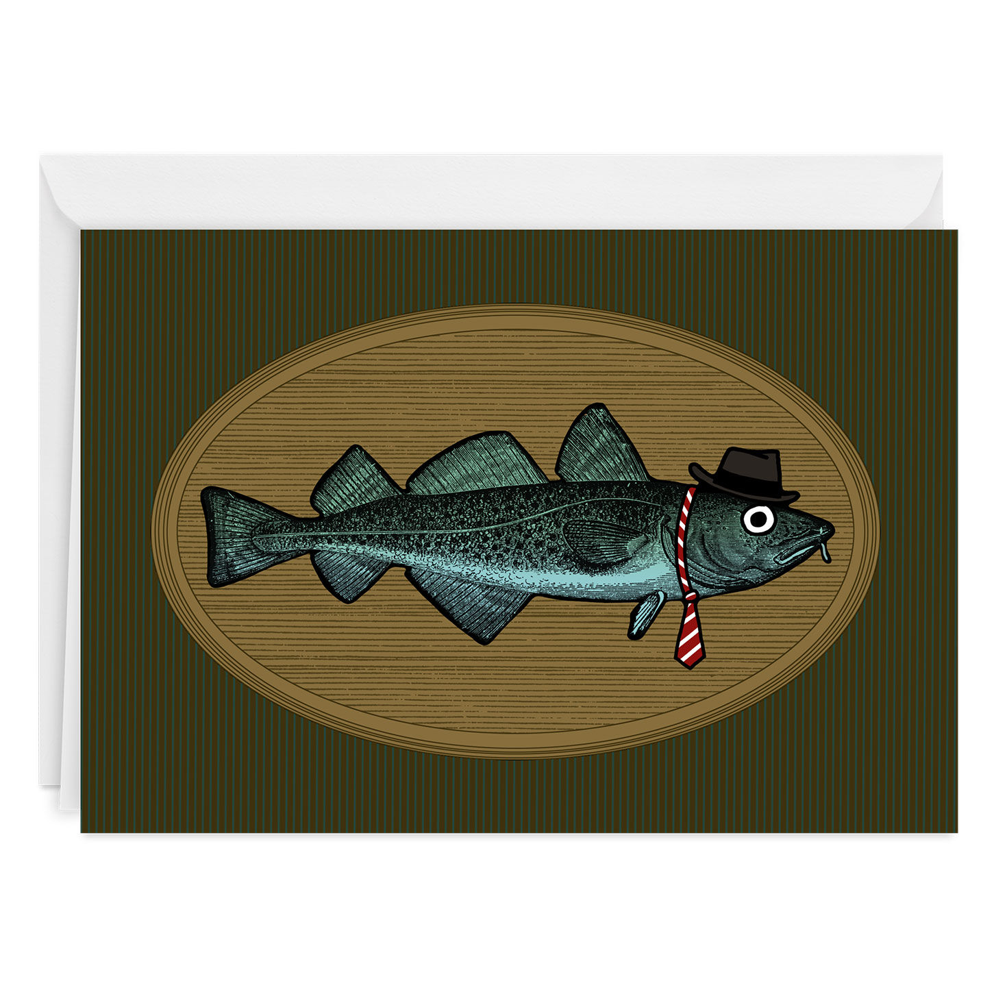 Mounted Fish Sign Funny Custom Card