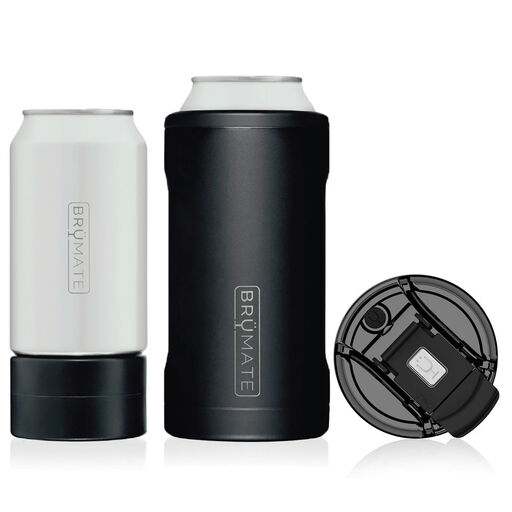 BruMate Matte Black Stainless Steel 3-in-1 Can Cooler, 12/16 oz., 