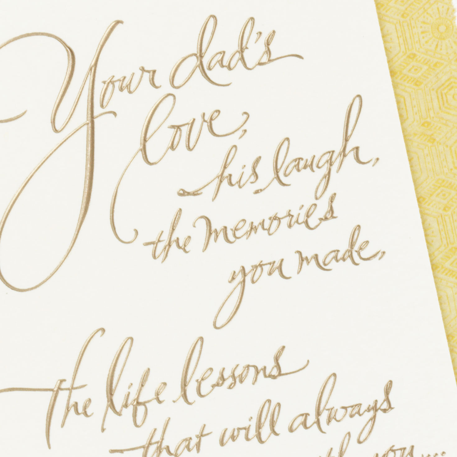 Elegant Gold Foil Sympathy Card for Loss of Father  image number 4