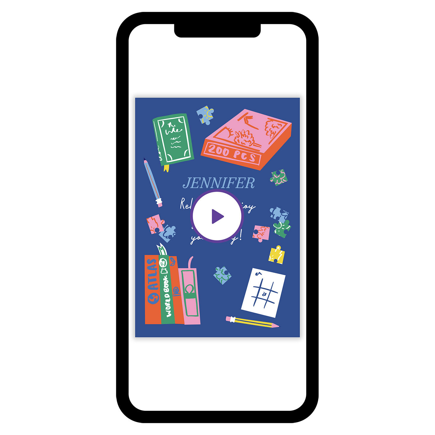 Puzzles and Books Birthday eCard