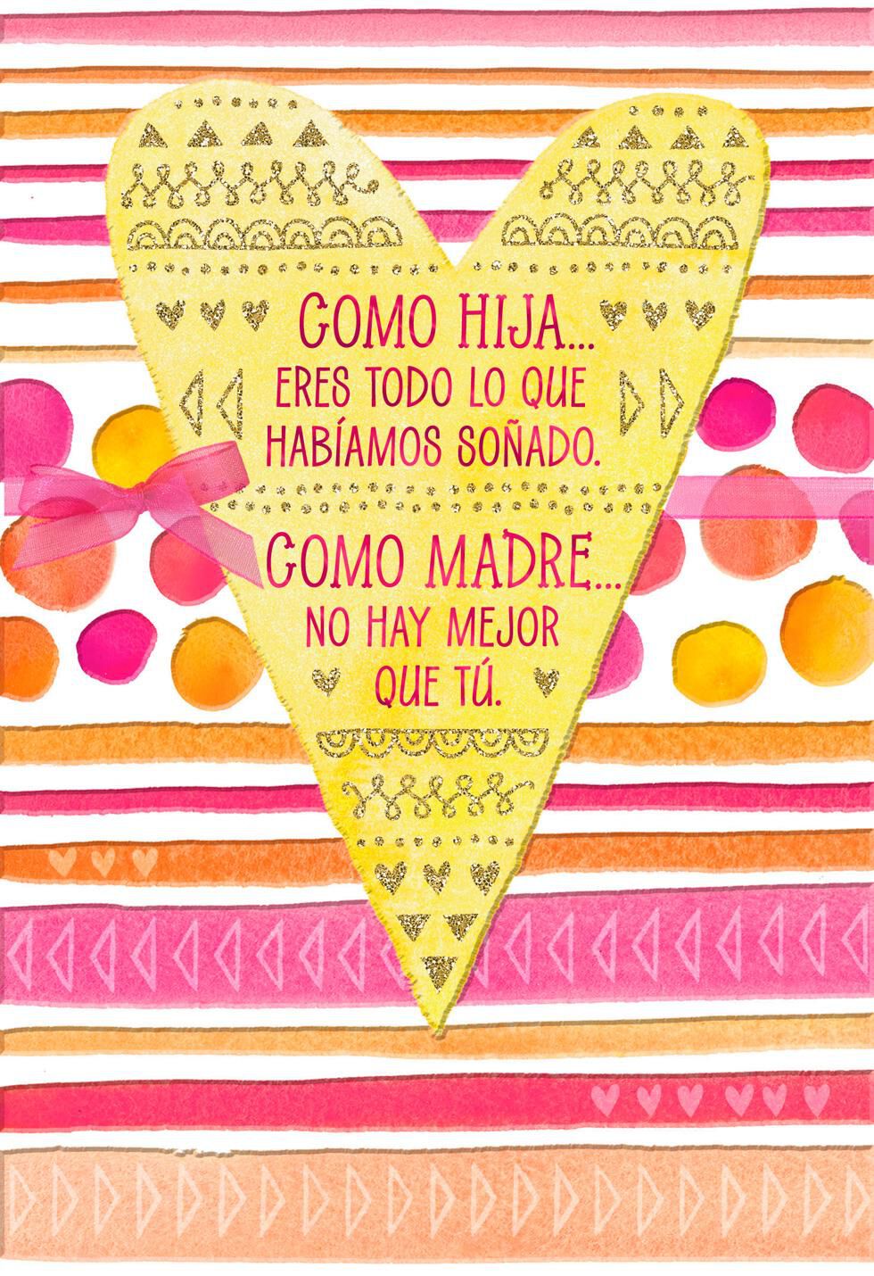 Couldn't Be Prouder Spanish-Language Mother's Day Card for Daughter