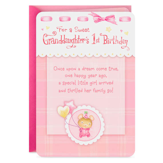 Dream Come True First Birthday Card for Granddaughter, , large image number 1