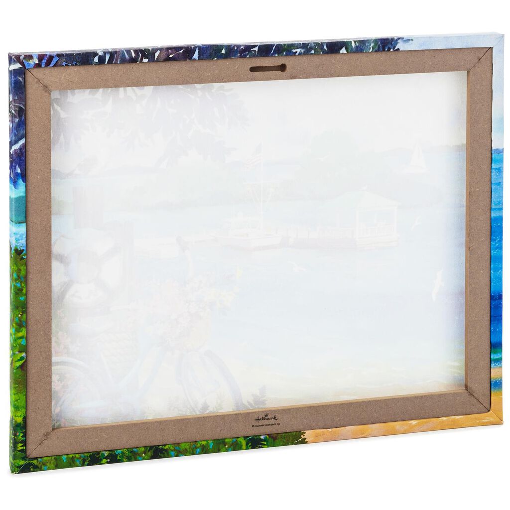 lake scenery watercolor canvas