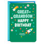 Rocket and Stars Birthday Card for Great-Grandson, , large image number 1