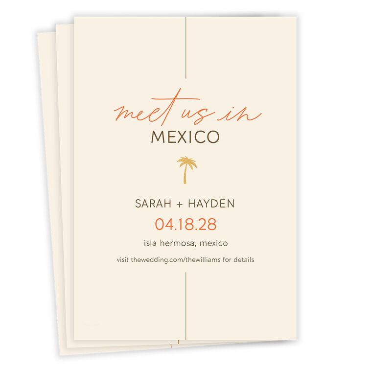 Destination Wedding Palm Tree Save the Date