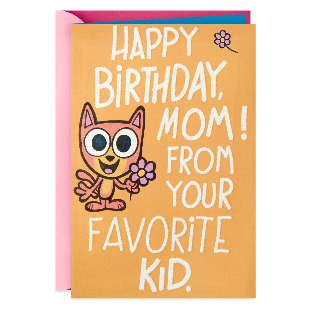 From Your Favorite Kid Funny Pop Up Birthday Card For Mom