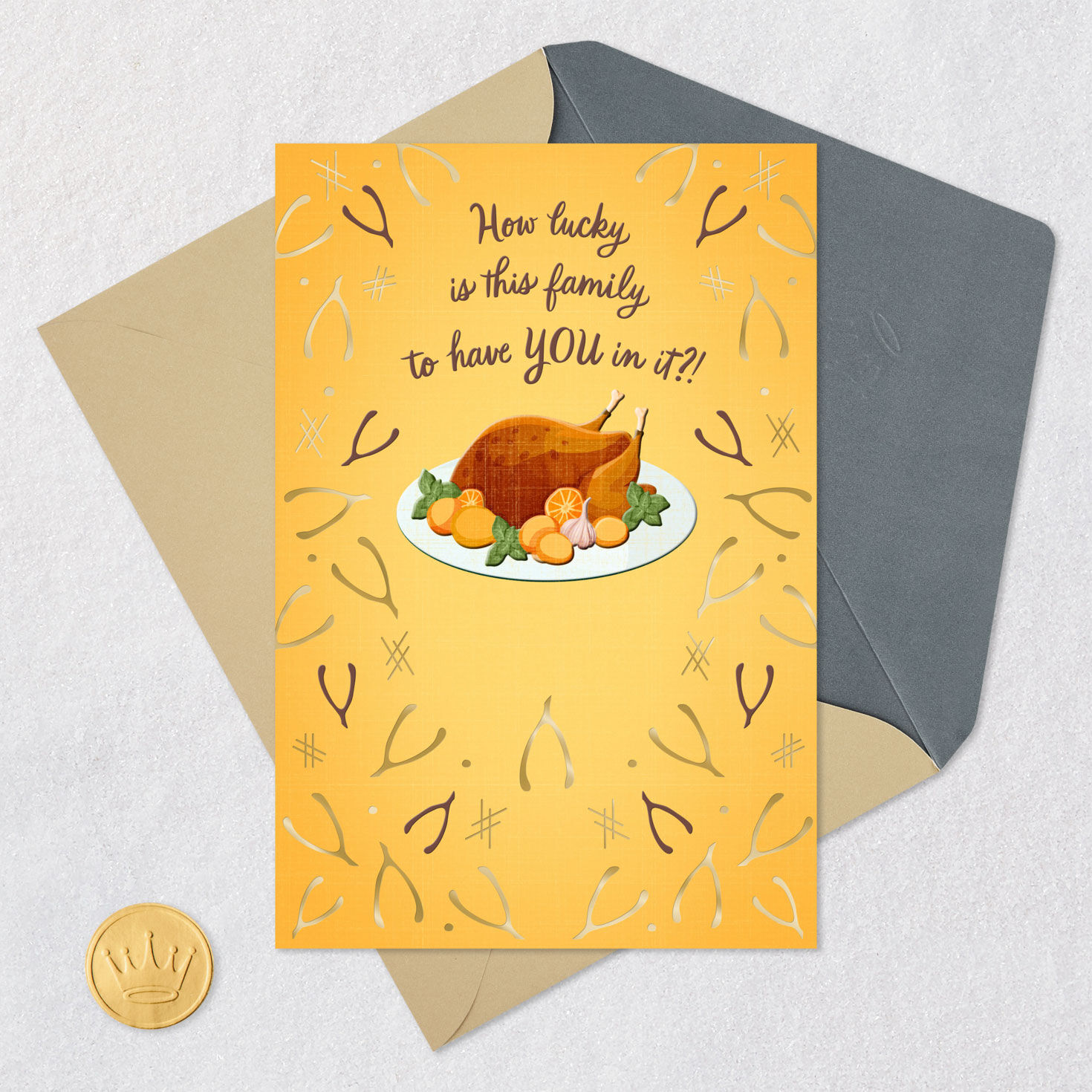 Very Lucky and Thankful Thanksgiving Card for Family for only USD 3.99 | Hallmark