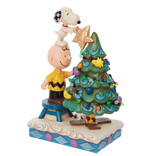 Jim Shore Peanuts Finishing Touches Charlie Brown & Snoopy Figurine, 8.4", 