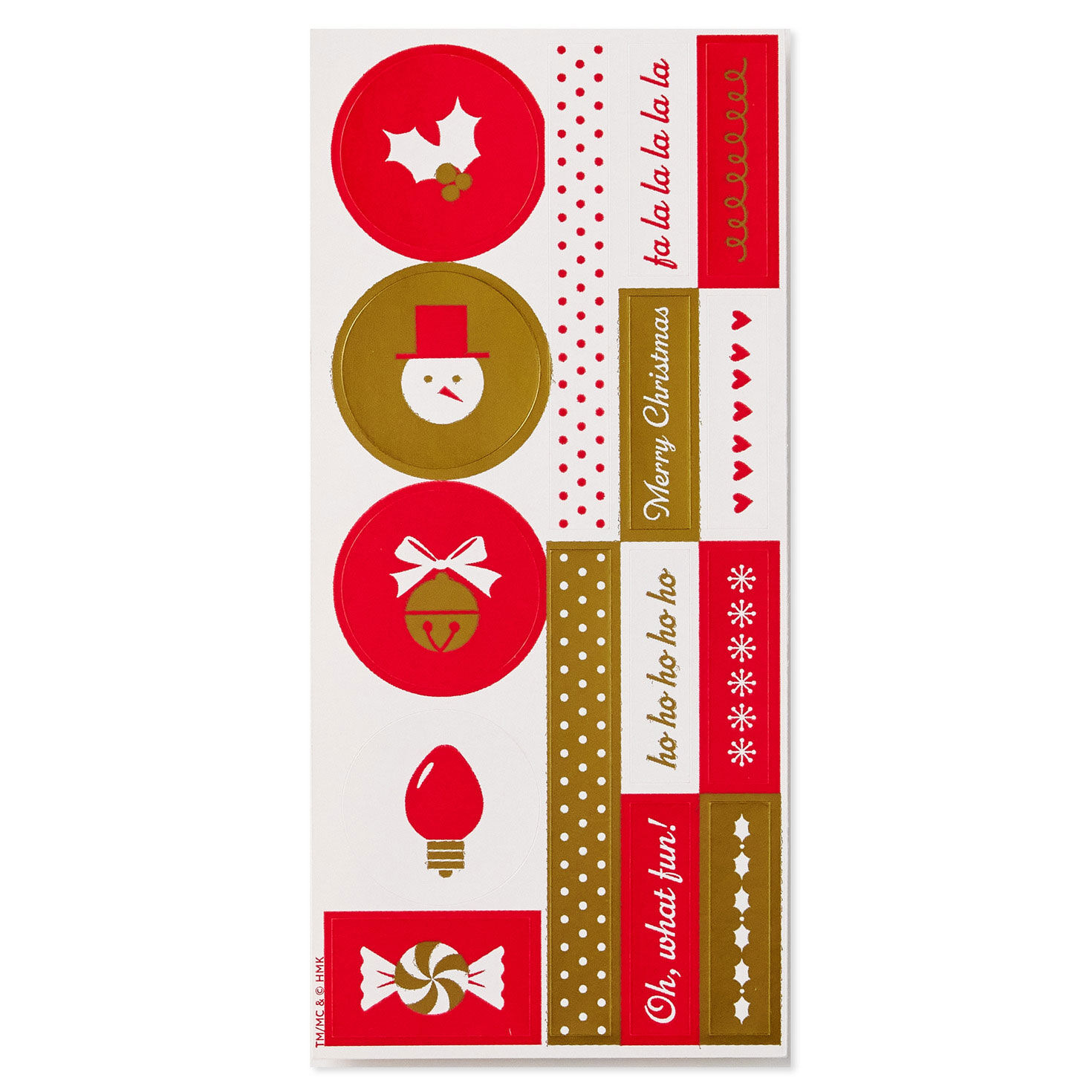 Gold Stripes Holiday Tissue Paper and Stickers front image number 3