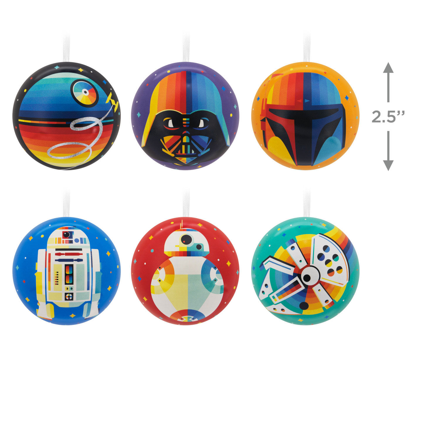 Star Wars&trade; Tin Ball Hallmark Ornaments, Set of 12, , large image number 3