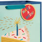 Green Cake and Candles Large Birthday Gift Bag handle detail image number 4