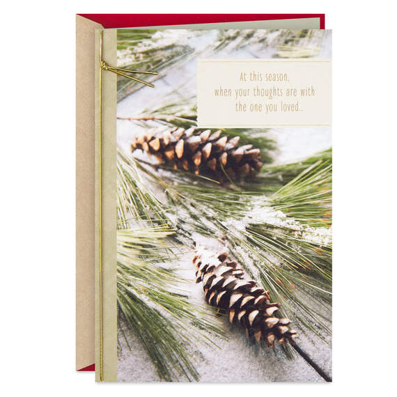 My Thoughts Are With You Christmas Sympathy Card, , large image number 1
