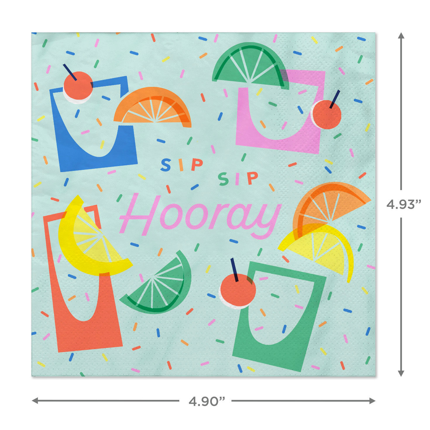 Colorful Tropical Flowers Cocktail Napkins Pack  image number 4