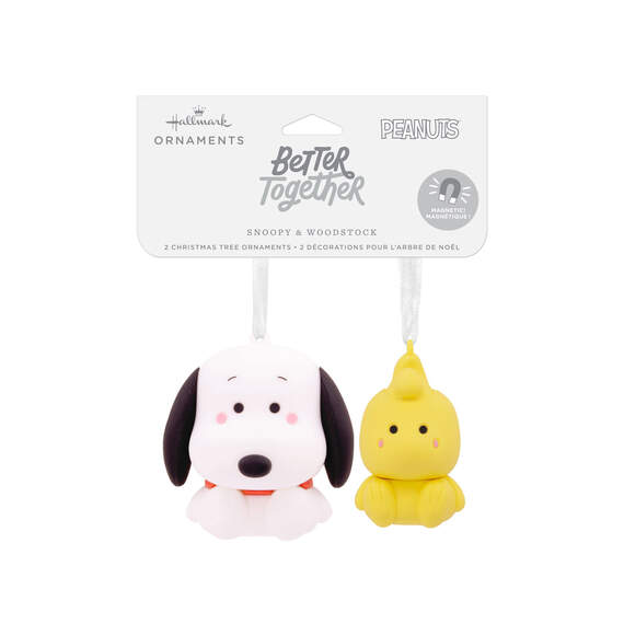 Better Together Snoopy and Woodstock Magnetic Hallmark Ornaments, Set of 2, , large image number 4