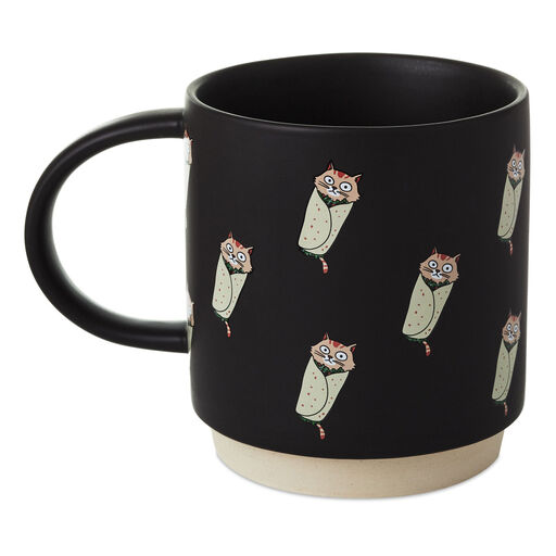 Cat Burrito Funny Mug, 16 oz., 
