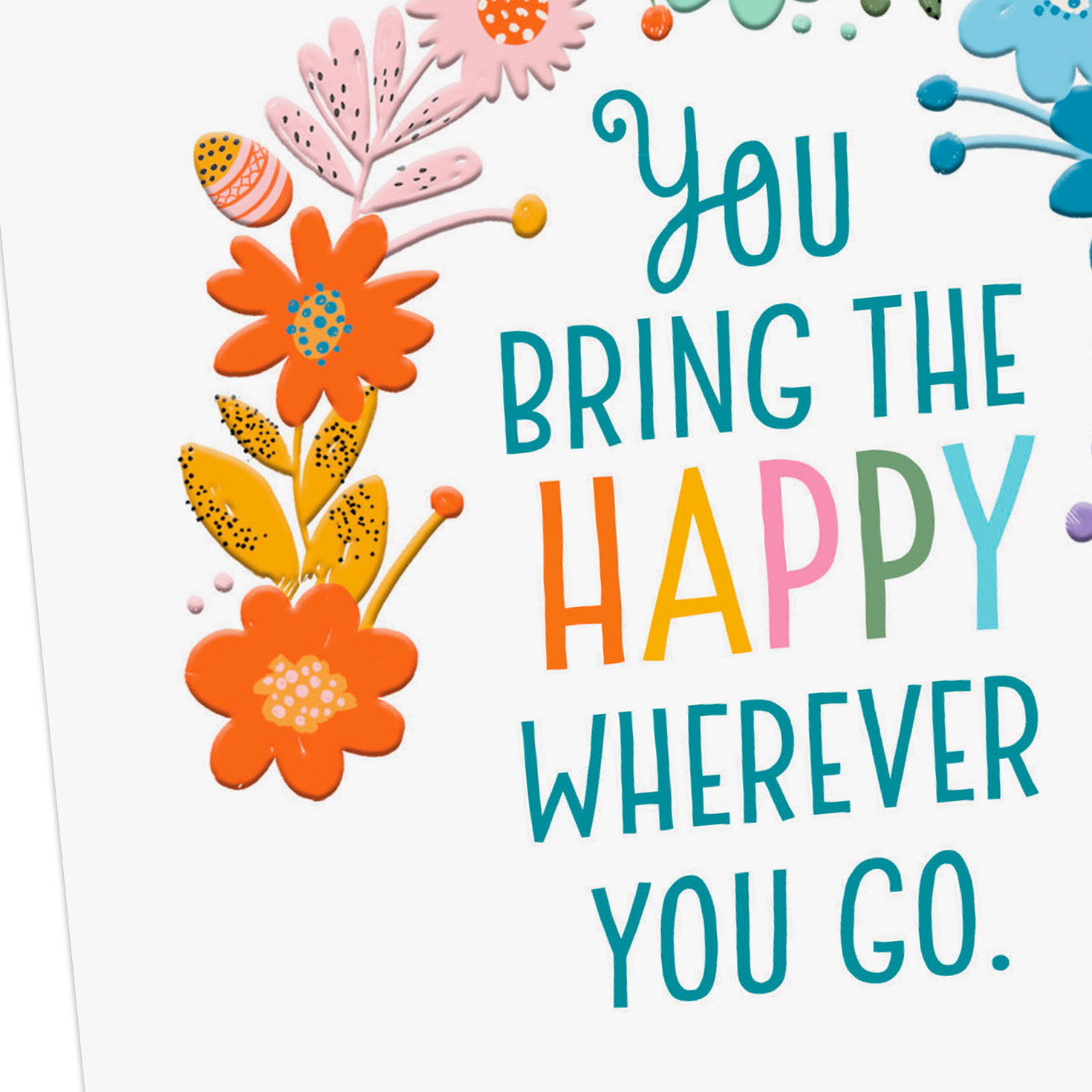 Rainbow Flowers Granddaughter Easter Card Card Front Detail image number 5