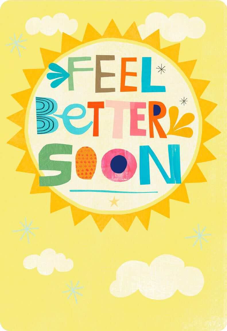 Feel Better Soon Sun Jumbo Get Well Card, 16.25"