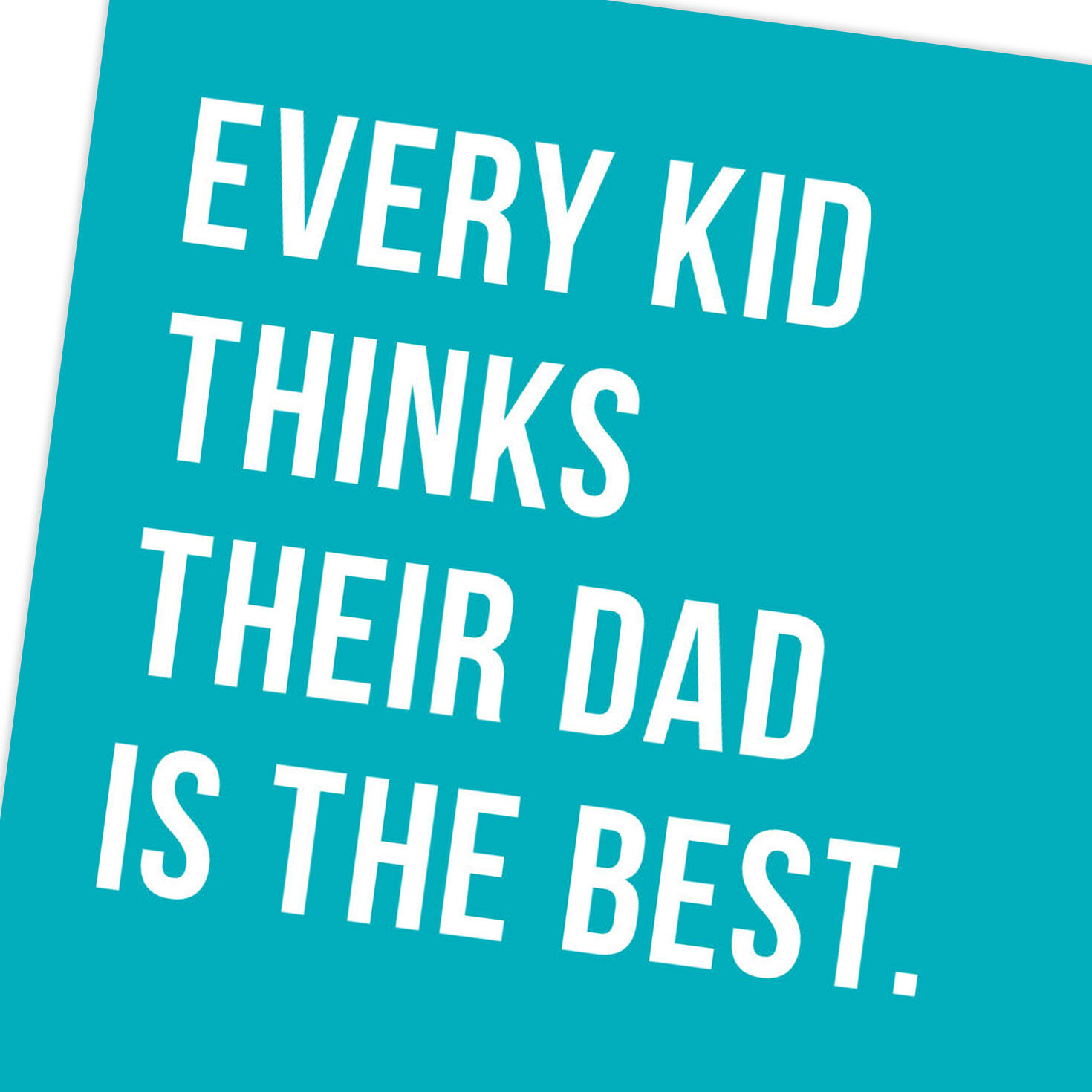 Teal and White Letters Father's Day Card Card Cover Detail image number 4