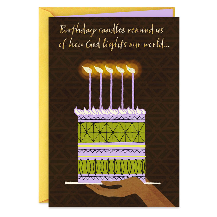 God Lights Our World Birthday Card