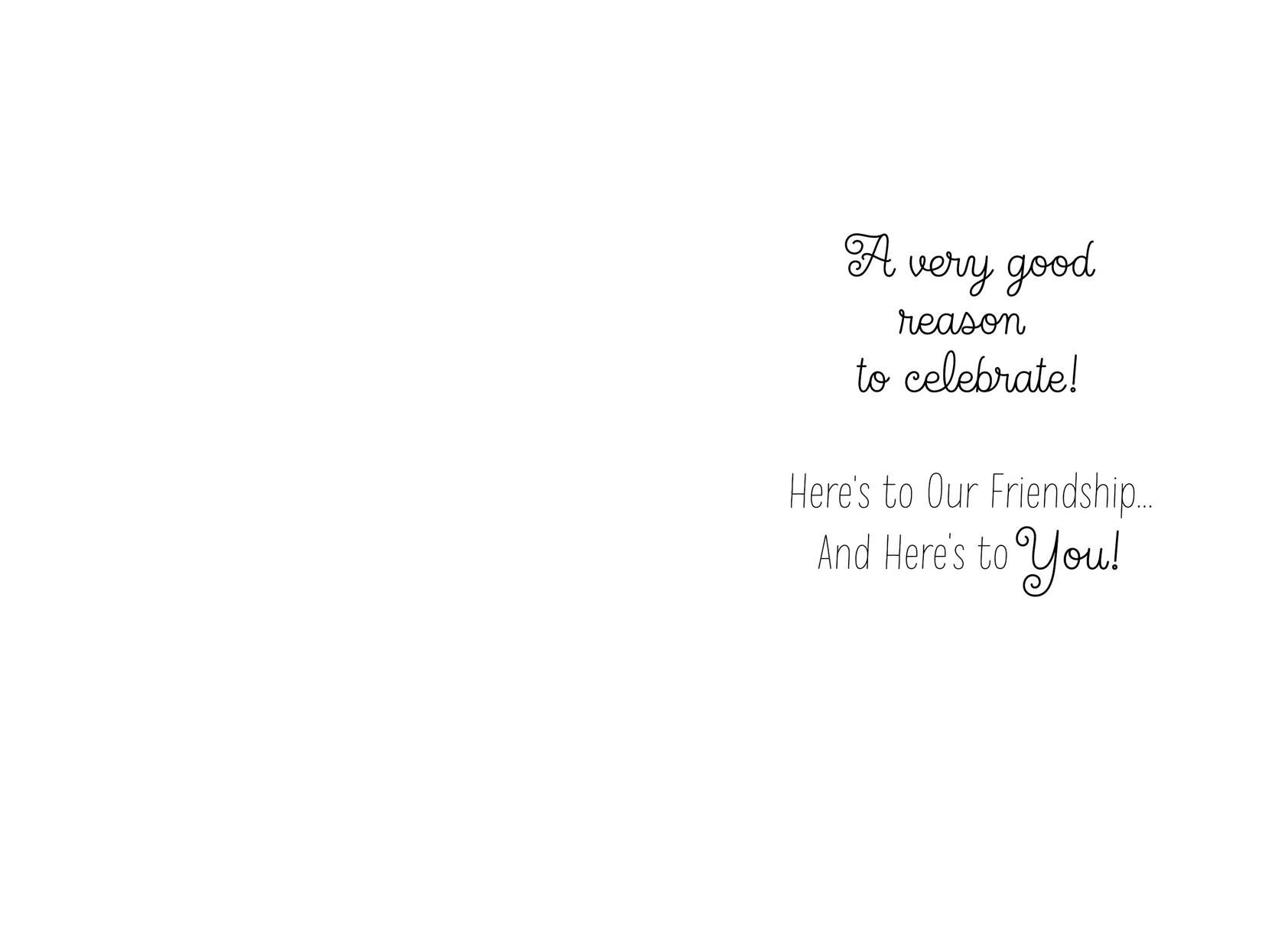 Cocktails to Celebrate Friend Birthday Card