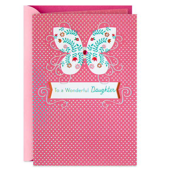 You're Very Special Floral Butterfly Birthday Card for Daughter