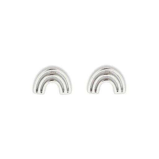 Pura Vida Chasing Rainbows Silver Stud Earrings, 