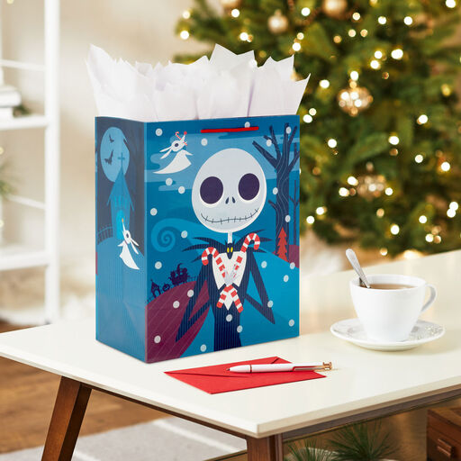 13" Disney Tim Burton's The Nightmare Before Christmas Jack Skellington Large Gift Bag, 