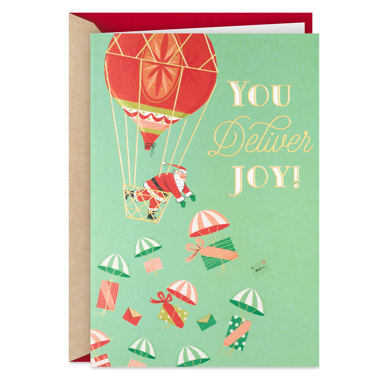 You Deliver Joy Christmas Card for Mail Carrier