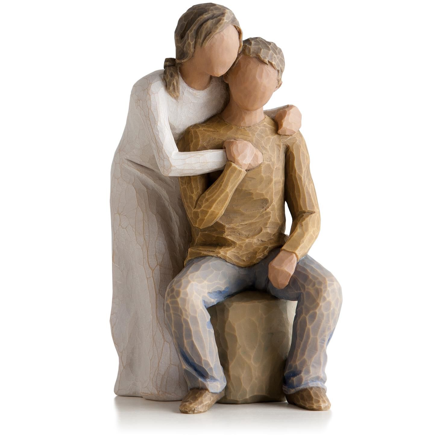 Willow Tree® You and Me Couple Love Figurine (darker hair and skin tone) Figurines Hallmark