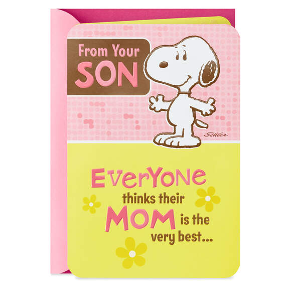 Peanuts® Snoopy Funny Pop-Up Mother's Day Card for Mom From Son, , large image number 1