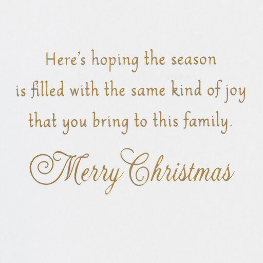 You Bring Joy to the Family Christmas Card for Niece, 