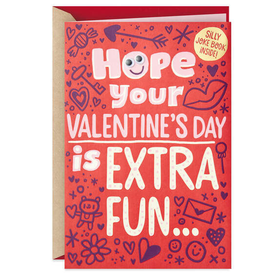 Extra Fun and Funny Joke Book Valentine's Day Card, , large image number 1