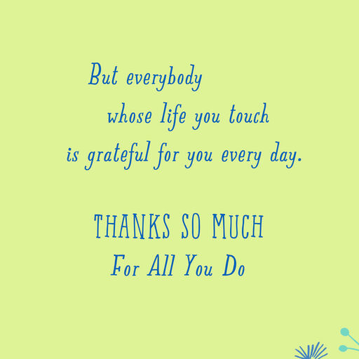 Giving, Caring and Working Hard Thank-You Card, 