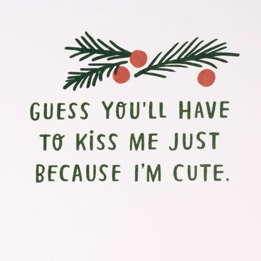 Guess You'll Have to Kiss Me Funny Christmas Card, 