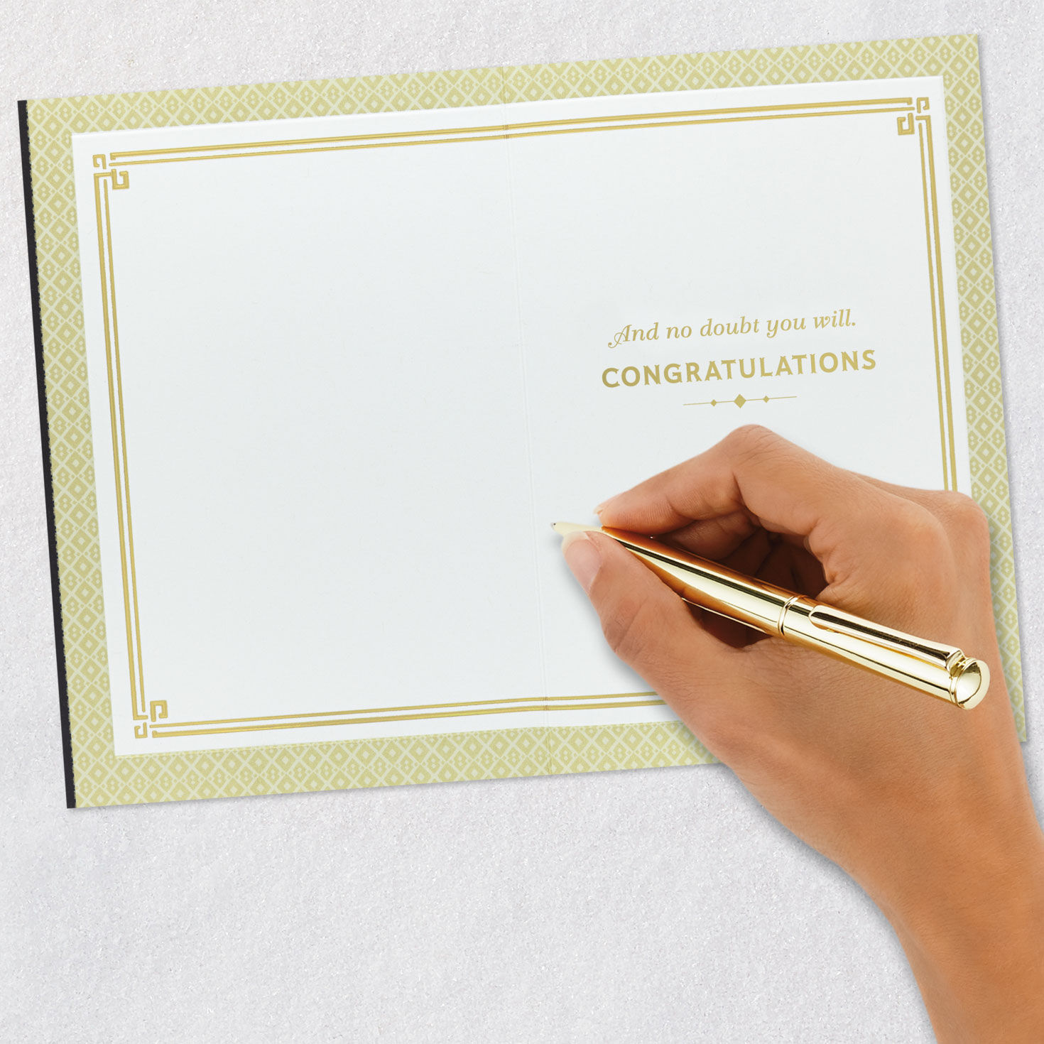 Black and Gold Frame New Job Congratulations Card  image number 6