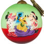 Mickey Minnie Ne'Qwa Art Glass Christmas Ornament closeup view image number 5
