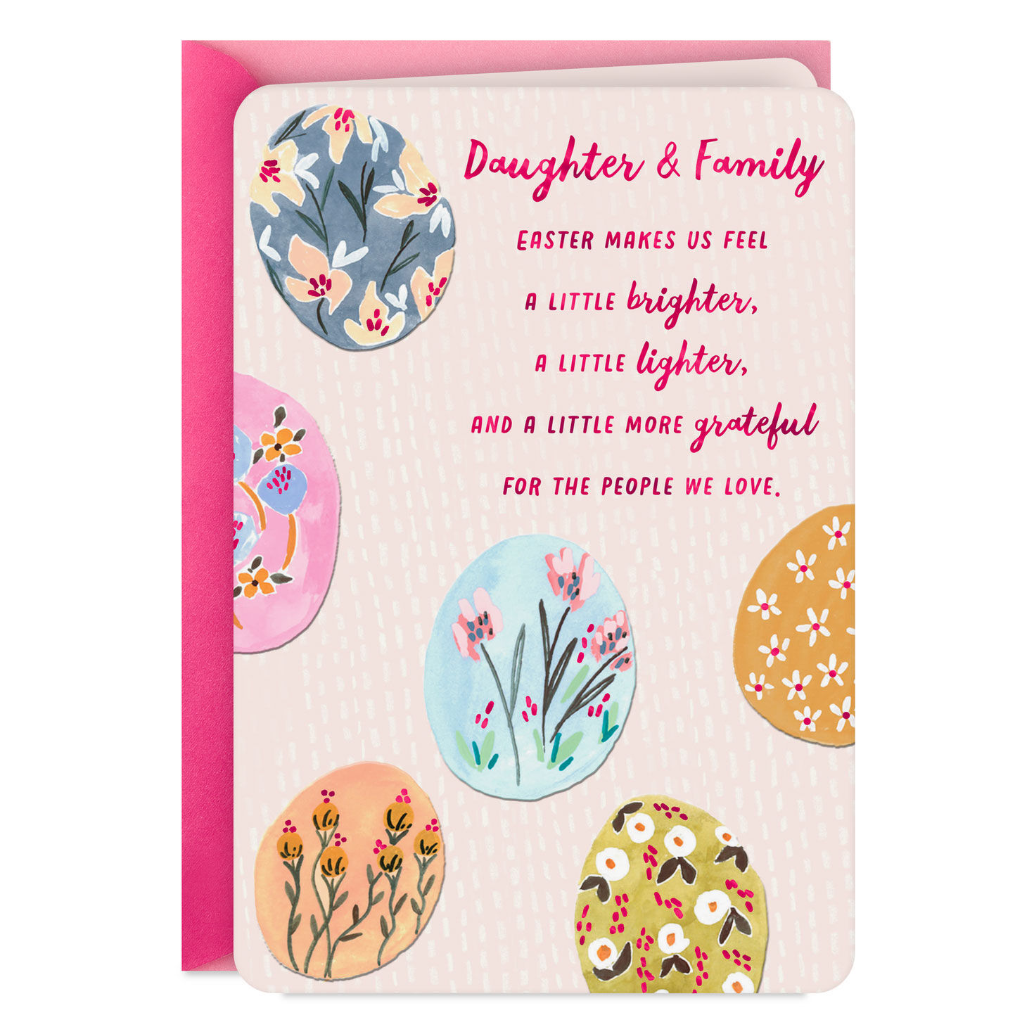 Grateful for All of You Easter Card for Daughter and Family