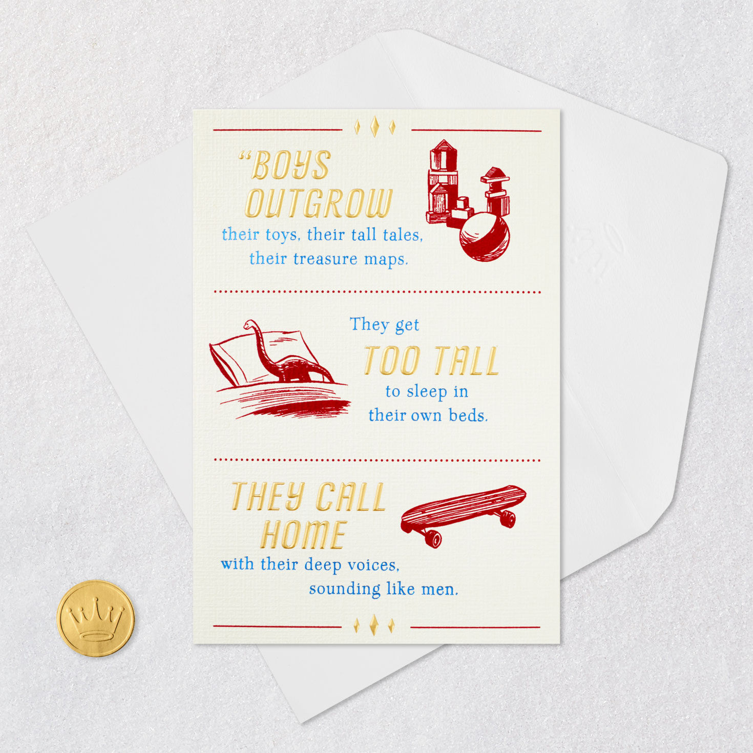 Childhood Toys Mom Mother's Day Card From Son Card Front with Envelope and Gold Seal image number 6