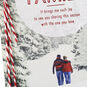 Couple in Snowy Woods Christmas Card for Brother and Partner Card Front Detail image number 4