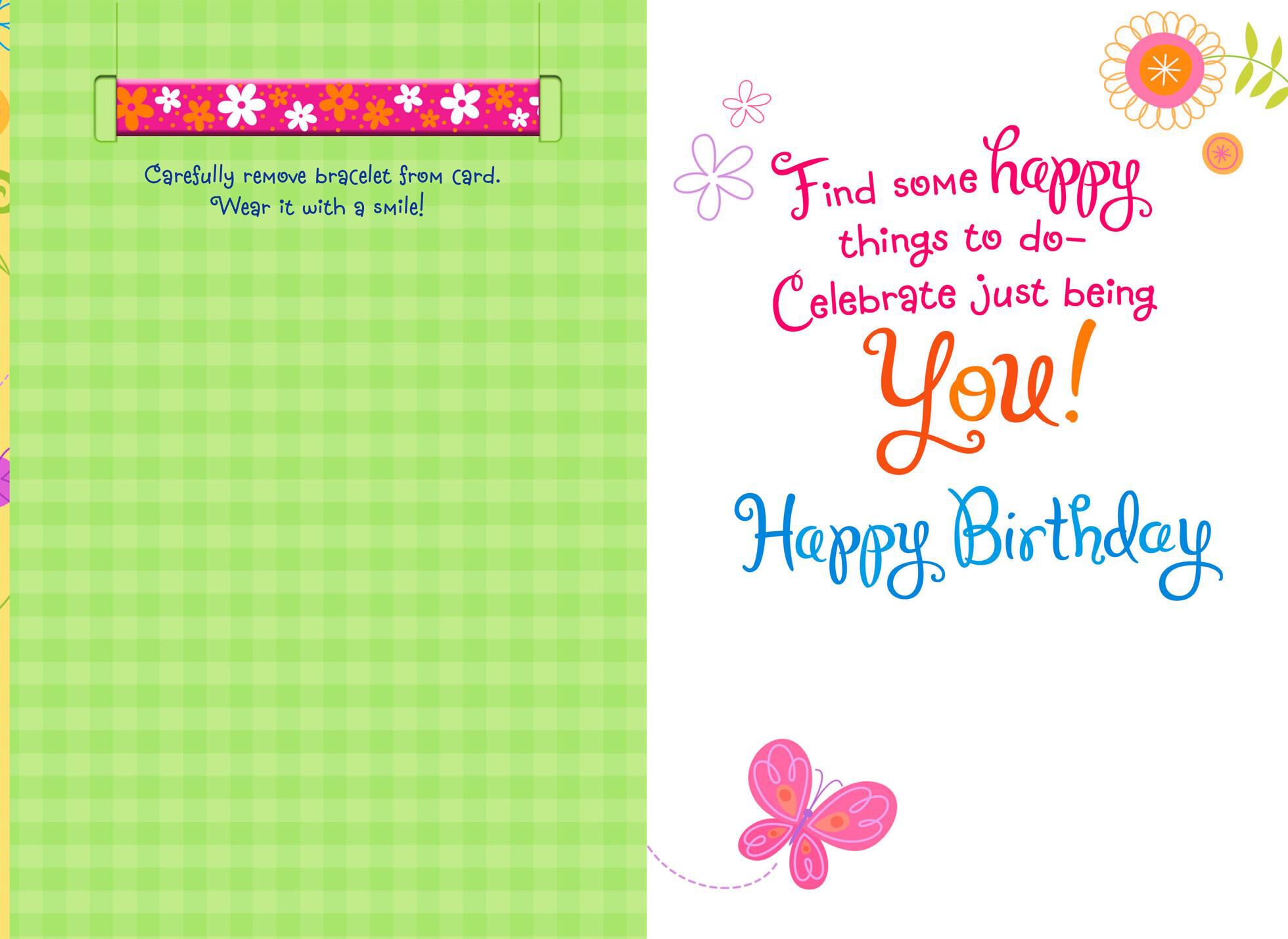 Birthday Card With Bracelet