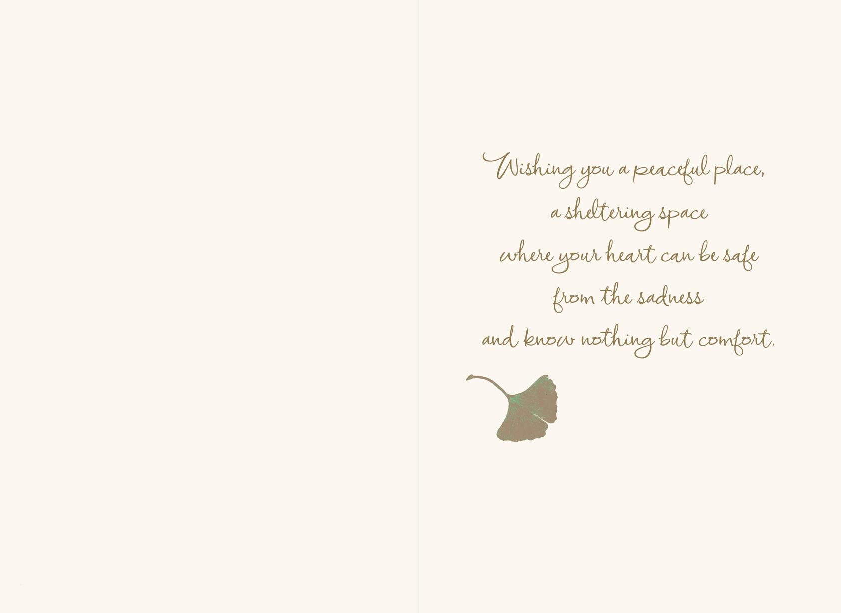 Ginkgo Leaves Sympathy Card