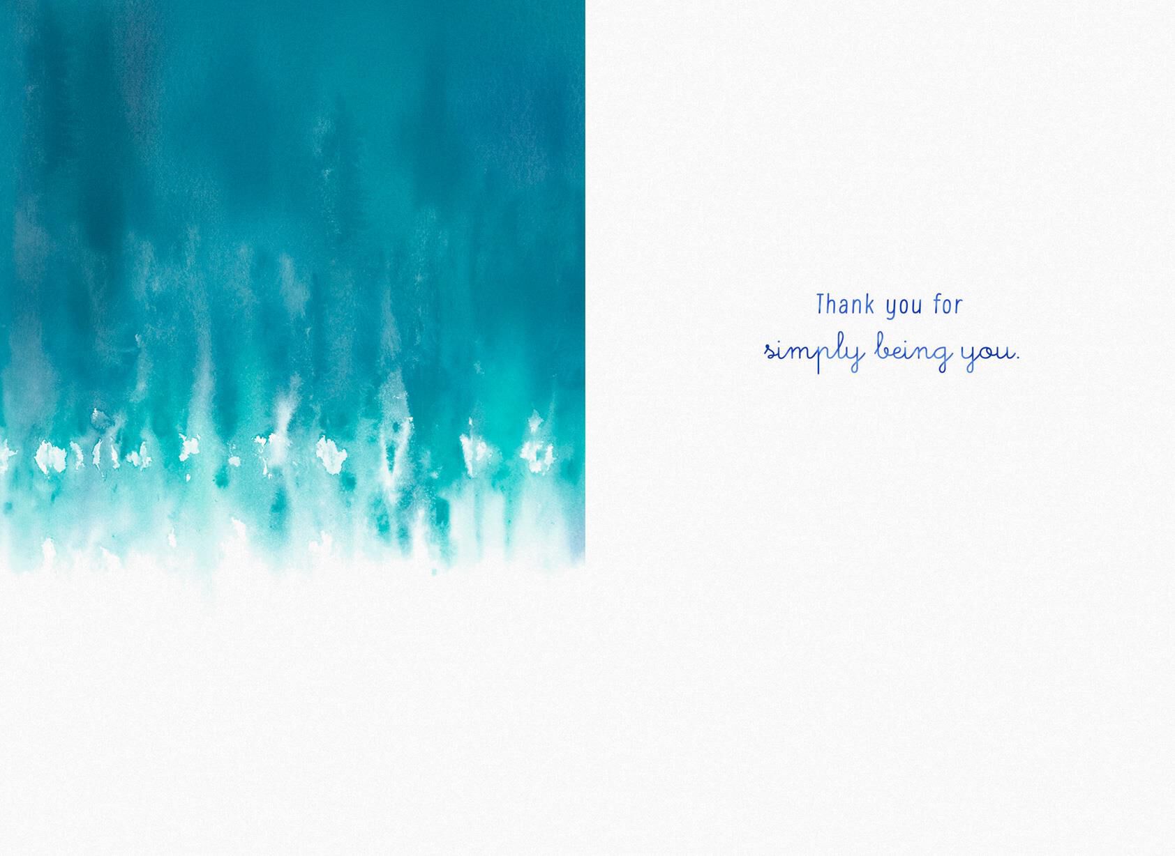 Dyed and Stitched Thank You Card