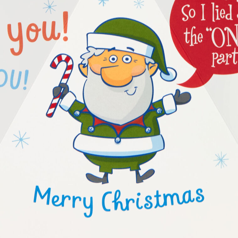 Green Elf I Love You Christmas Card for Grandson Card Front Detail image number 4