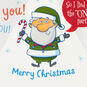 Green Elf I Love You Christmas Card for Grandson Card Front Detail image number 4