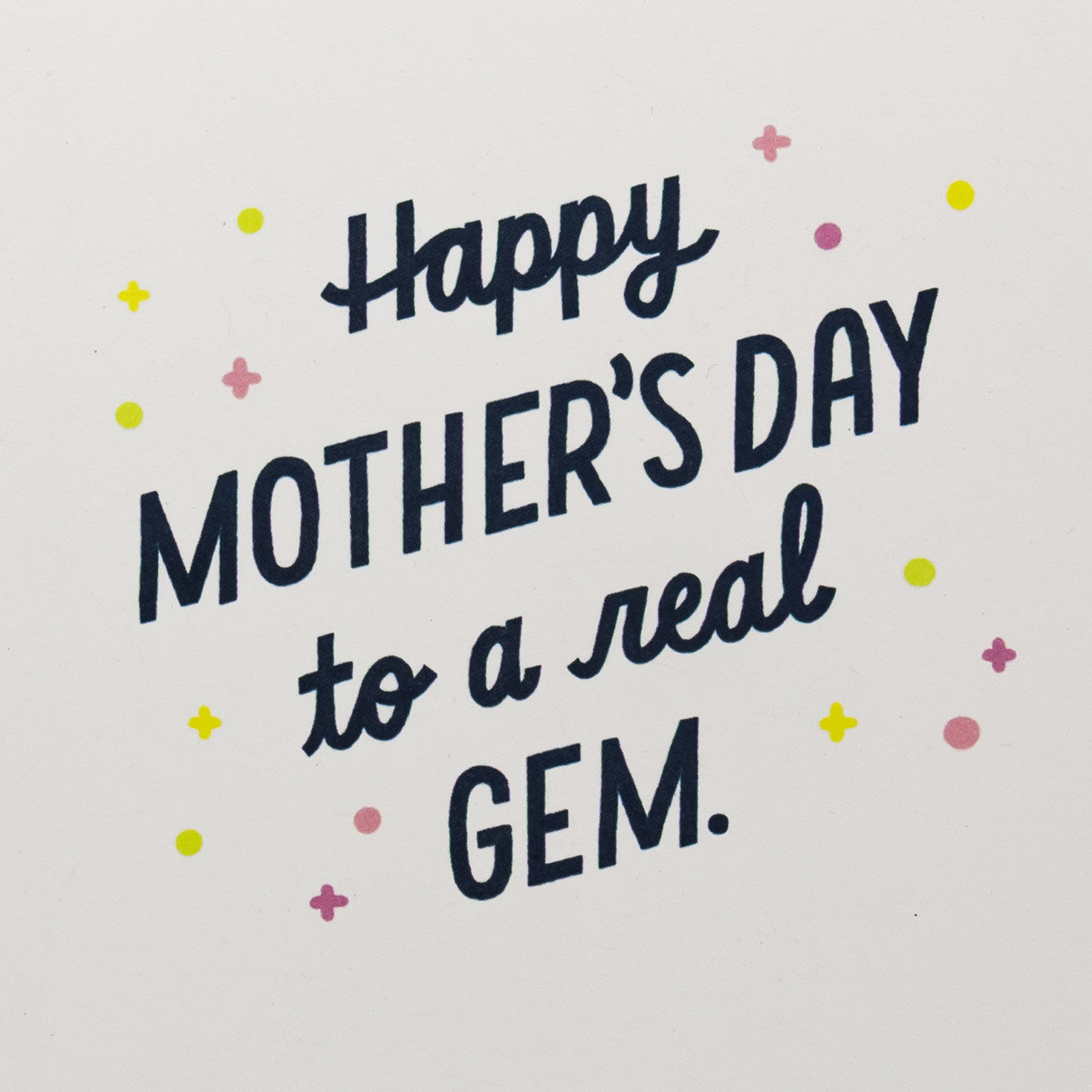 Pink and Lime Green Gems Mother's Day Card Sentiment image number 2