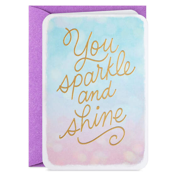 3.25" Mini You Sparkle and Shine Blank Card, , large image number 2